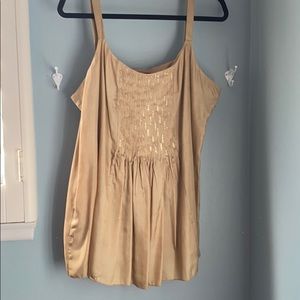 Eileen Fisher Gold Sequin Camisole Petite L Large